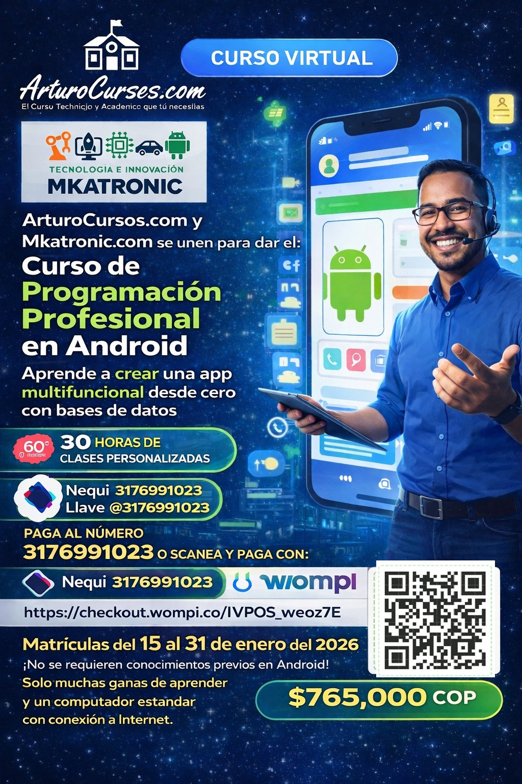 NO DEJES PASAR ESTA OPORTUNIDAD UNICA, INSCRIBE, PAGA Y COMIENZA A ESTUDIAR ANDROID DE MANERA PROFESIONALL!!