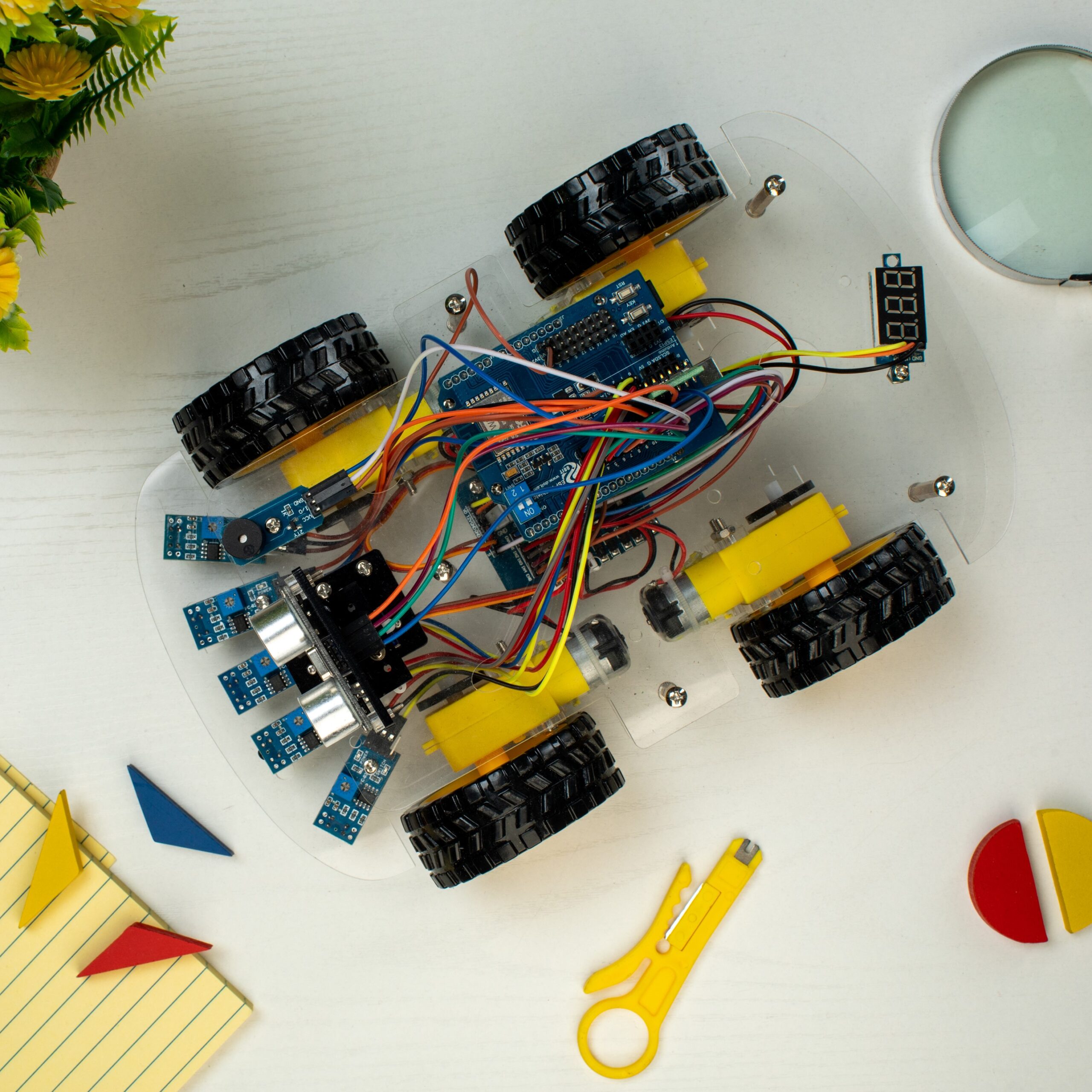robot style car with joystick